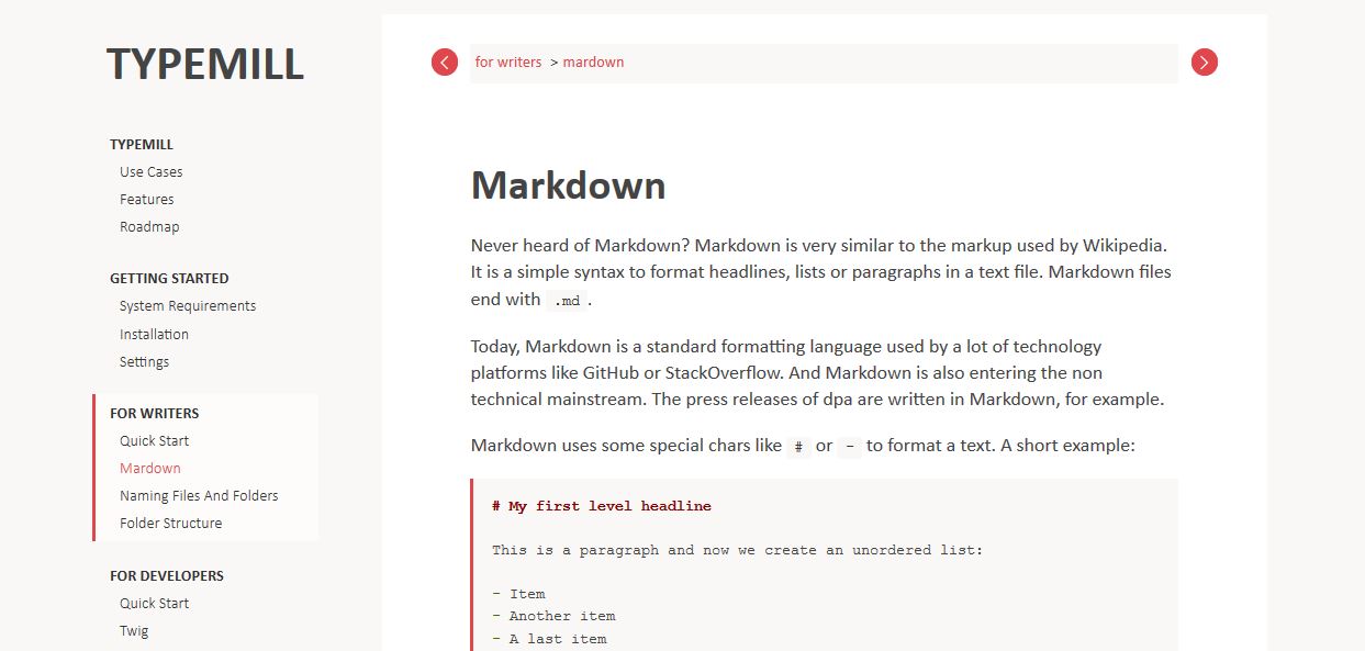 TYPEMILL Screenshot